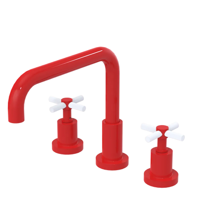Rubinet Widespread Kitchen Set Red