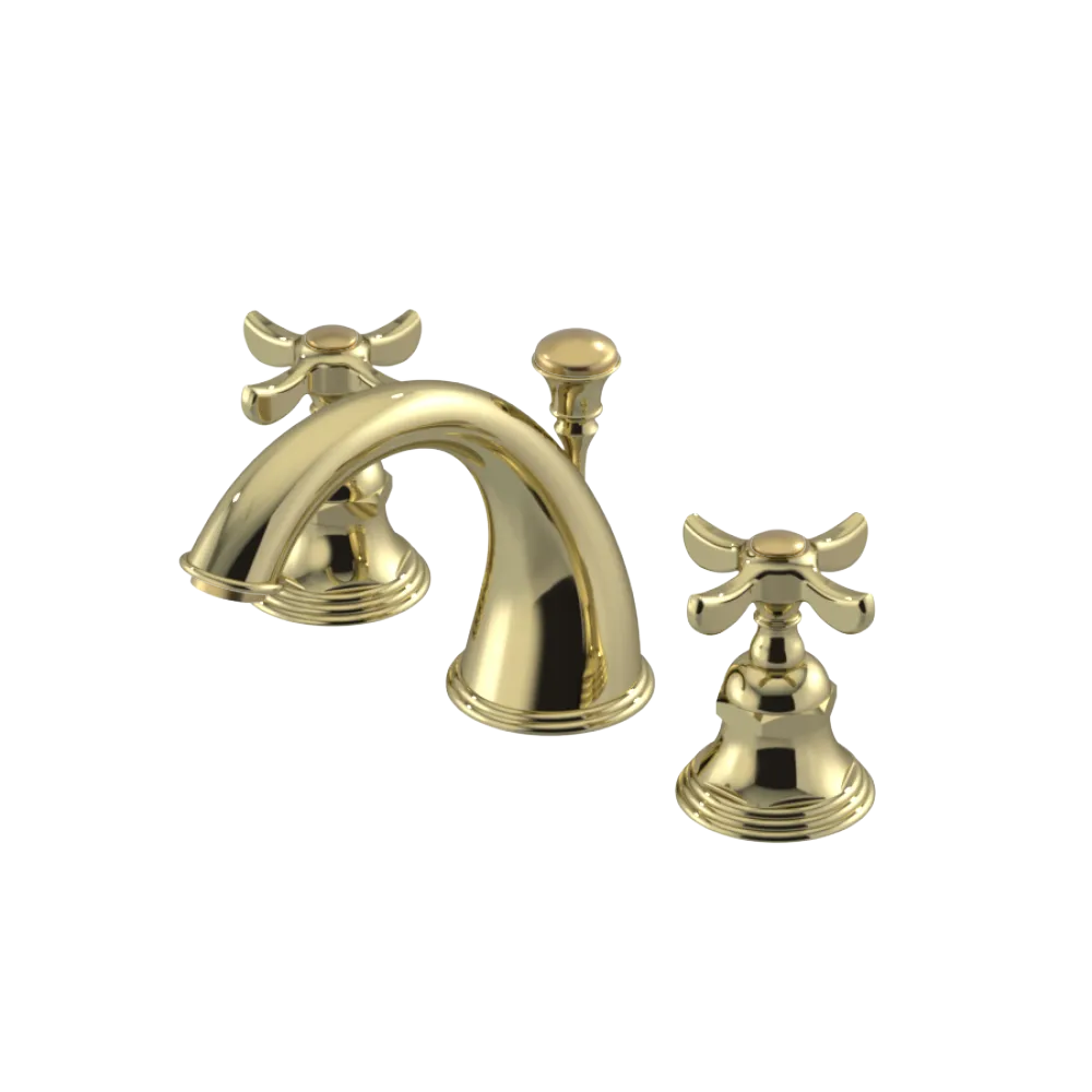 Rubinet Widespread Lav. Set. (less drain) Gold