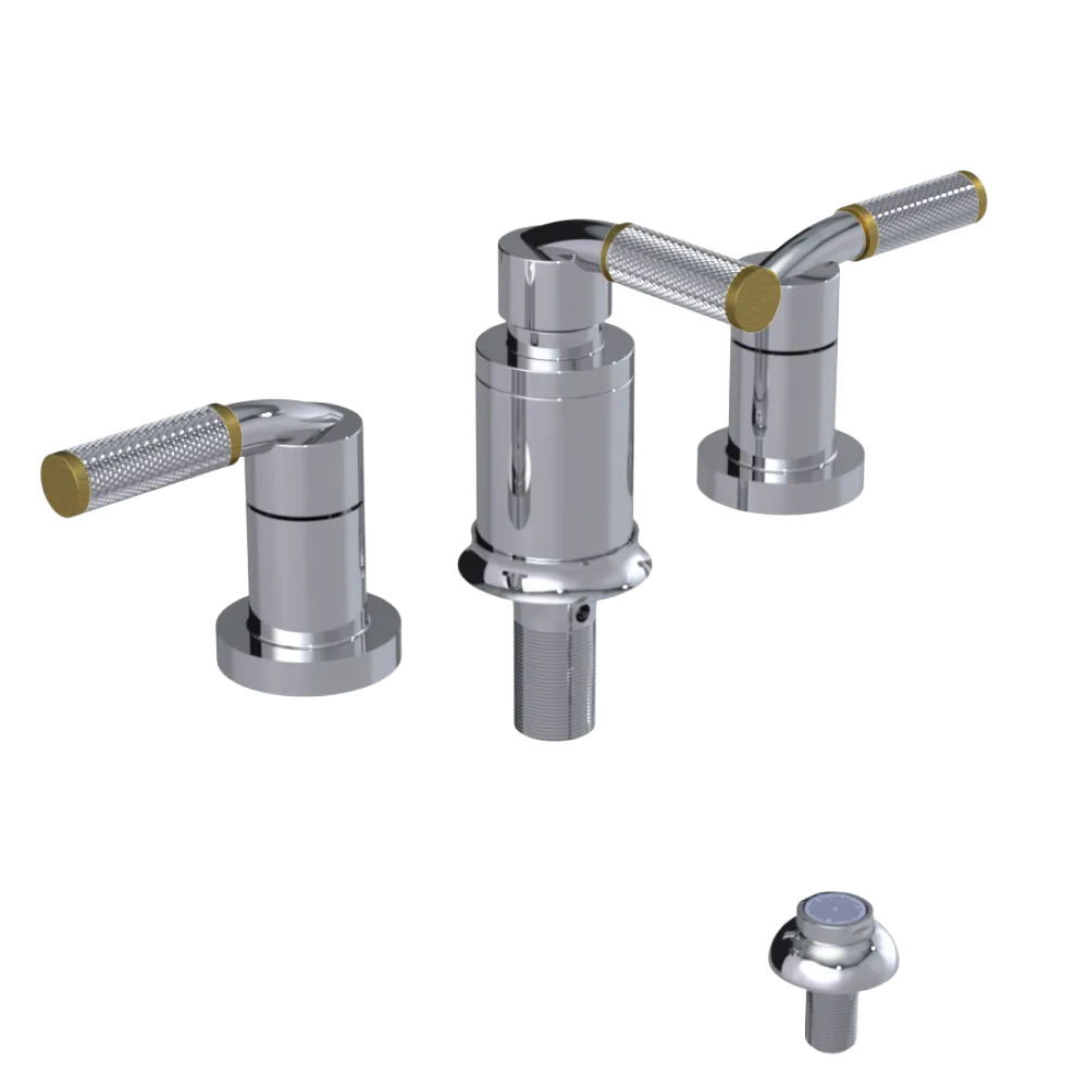 Rubinet Bidet Fitting with Spray, Diverter, and Vacum Breaker (Less Drain) Chrome