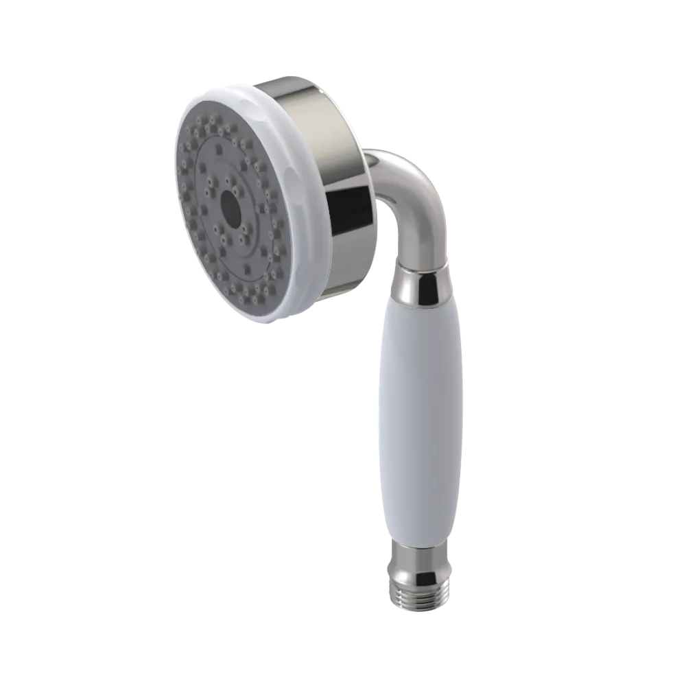 Rubinet 3 Function Hand Held Shower Only Polished Nickel