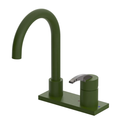 Rubinet 4" Centre Single Control Lav. Set. (less drain) Green Envy