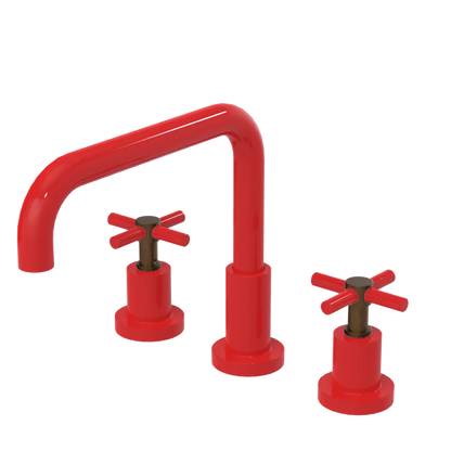 Rubinet Widespread Kitchen Set Red