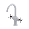 Rubinet Single Hole Dual Handle Lav. Set with LaSalle Spout (less drain) Matt White