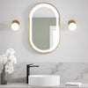 KALIA EFFECTLED-illuminated bathroom mirror - 20" x 32" - Brushed gold