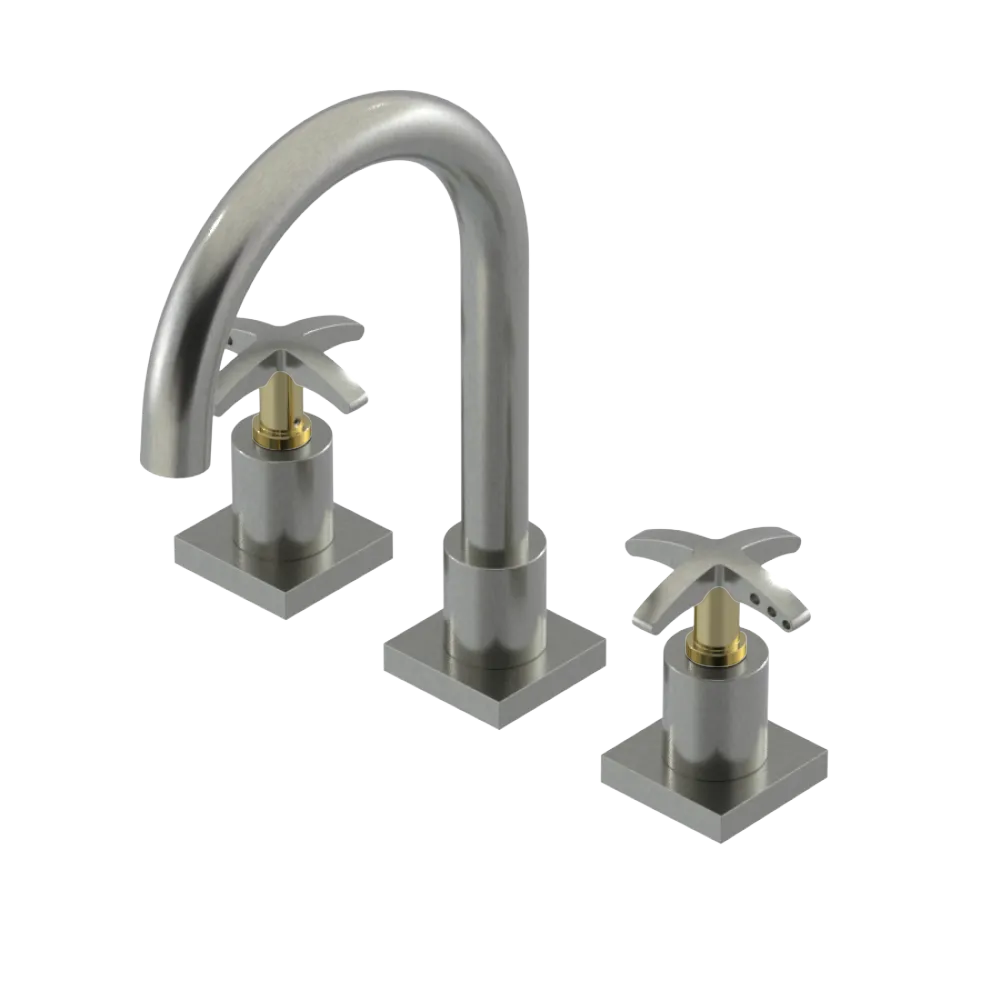 Rubinet Widespread Lav. Set. (less drain) Satin Nickel
