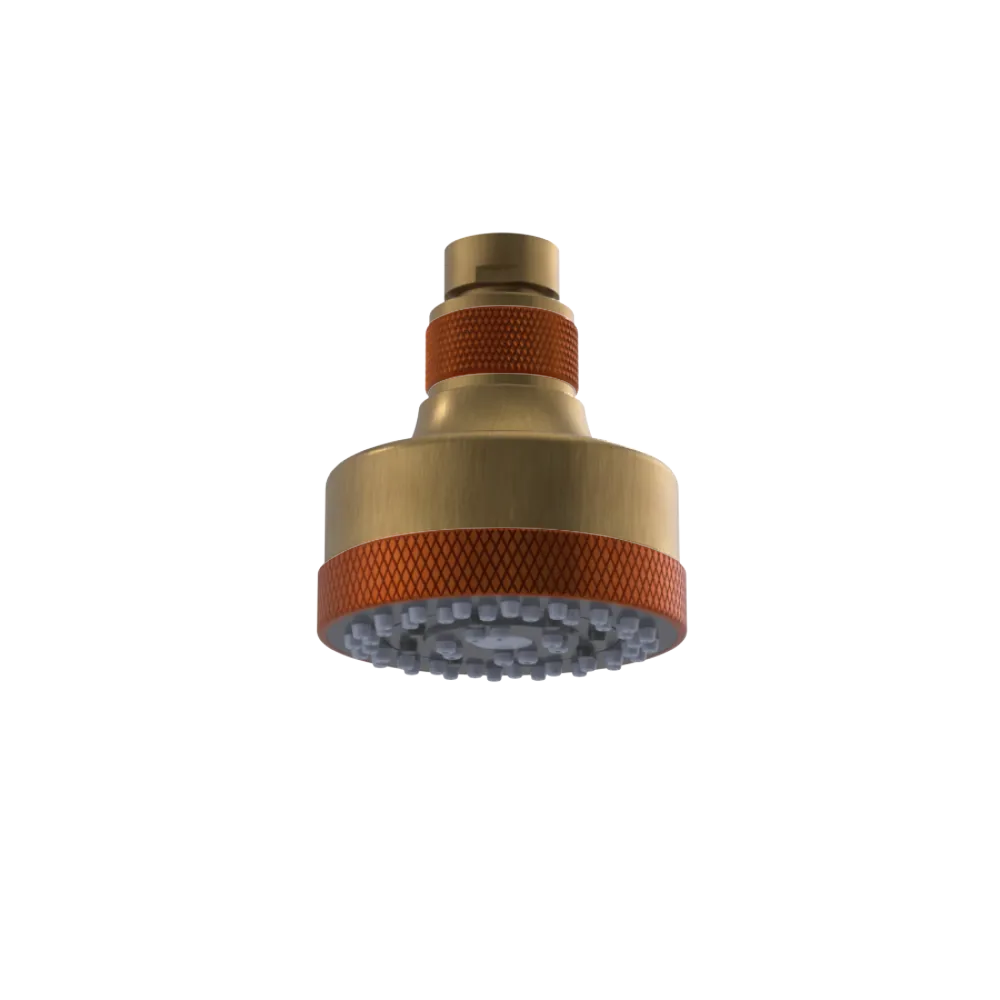 Rubinet 3 FUNCTION SHOWER HEAD Antique Brass Matt