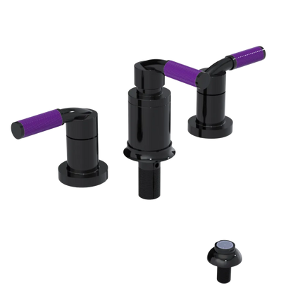 Rubinet Bidet Fitting with Spray, Diverter, and Vacum Breaker (Less Drain) Black