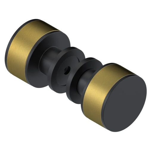 Rubinet Shower Door Knob (set) Matt Black