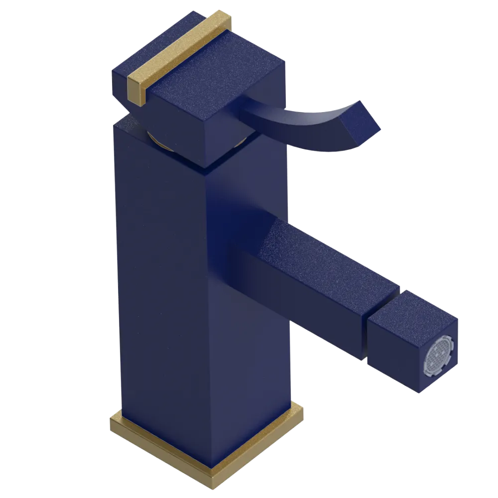 Rubinet Single Control Bidet Fitting (less drain) Midnight Blue