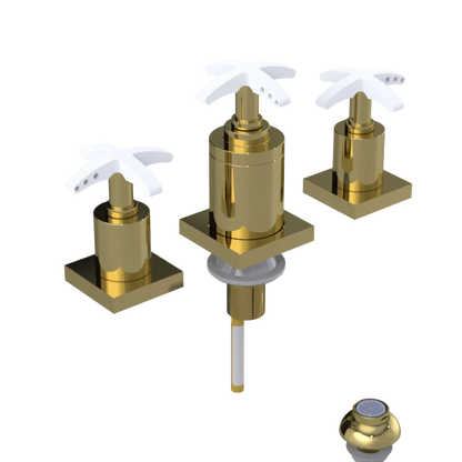Rubinet Bidet Fitting with Spray, Diverter, and Vacuum Breaker (less drain) Natural Brass