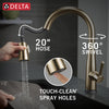 Delta Single Handle Pull-Down Kitchen Faucet with Touch2O Technology Technology