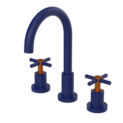 Rubinet Widespread Kitchen Set with LaSalle Spout Midnight Blue