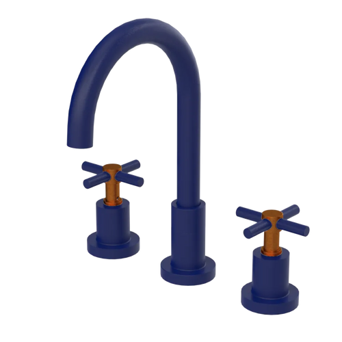 Rubinet Widespread Kitchen Set with LaSalle Spout Midnight Blue