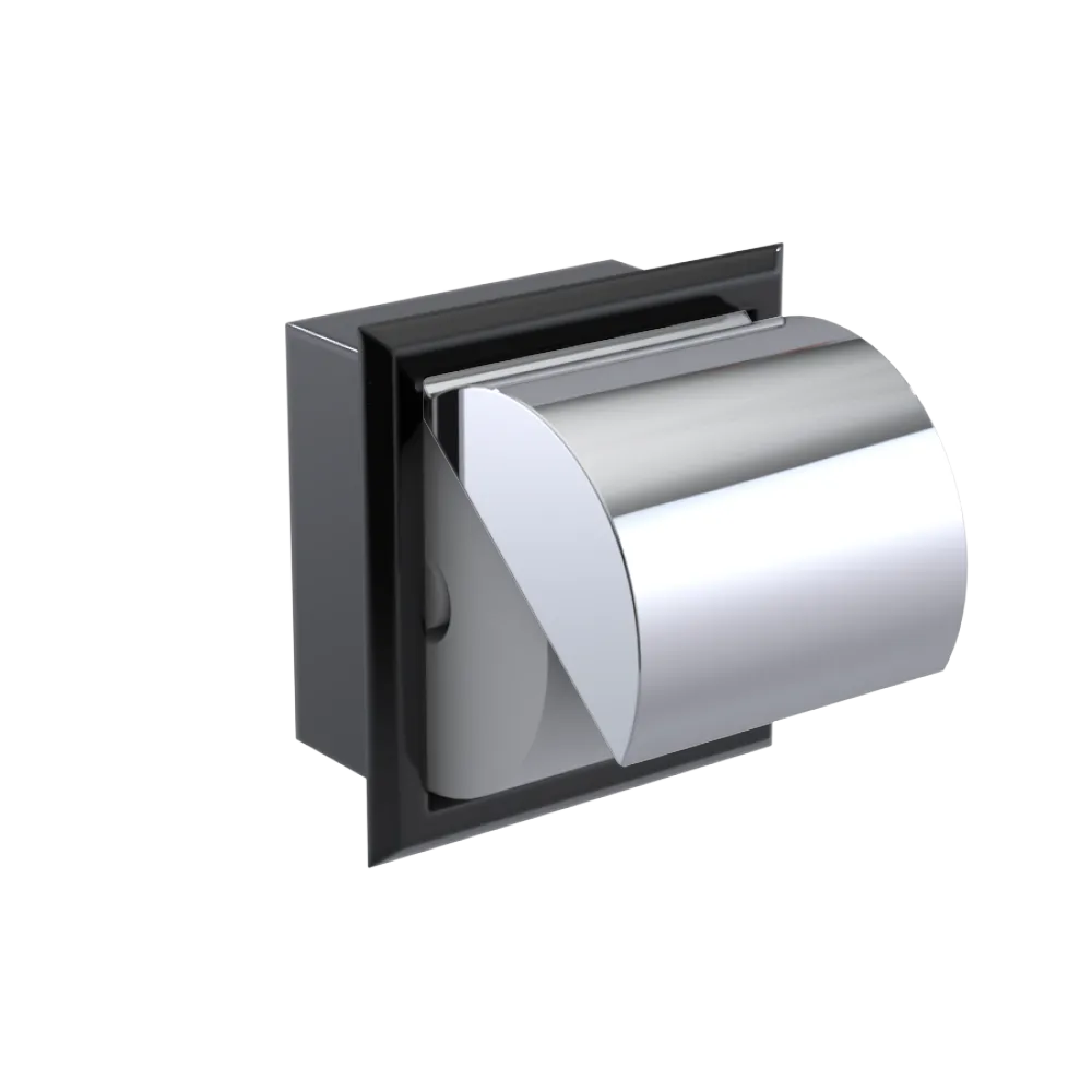 Rubinet RECESSED TOILET PAPER HOLDER Black