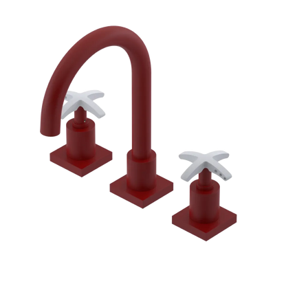 Rubinet Widespread Lav. Set. (less drain) Maroon