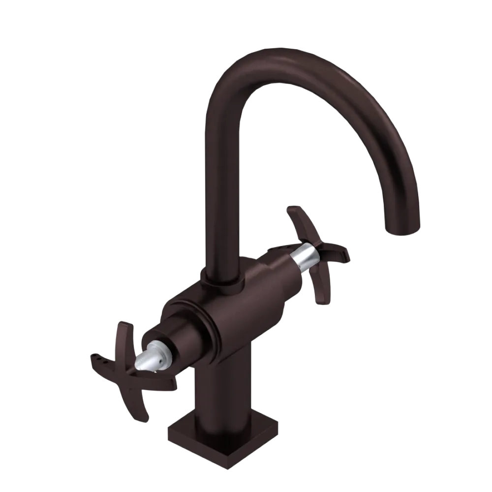 Rubinet Single Hole Dual Handle Lav. Set. (less drain) Oil Rubbed Bronze
