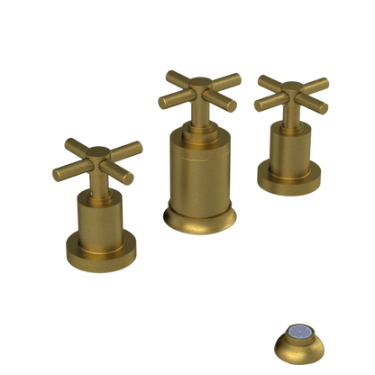 Rubinet Bidet Fitting with Spray, Diverter, and Vacuum Breaker (less drain) Antique Brass Matt