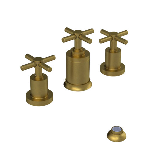 Rubinet Bidet Fitting with Spray, Diverter, and Vacuum Breaker (less drain) Antique Brass Matt