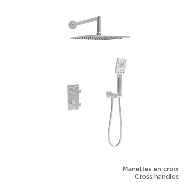 Baril Complete thermostatic pressure balanced shower kit without handle