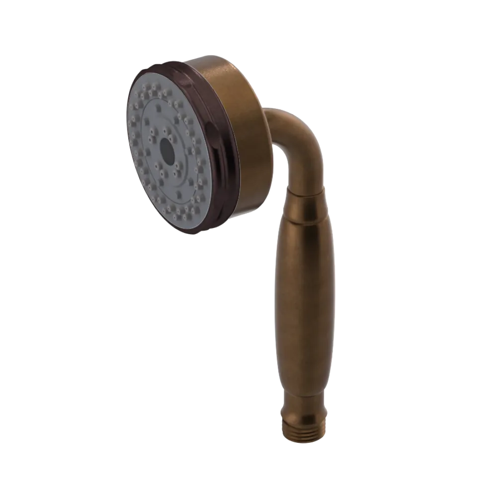 Rubinet 3 Function Hand Held Shower Only Tuscan Brass