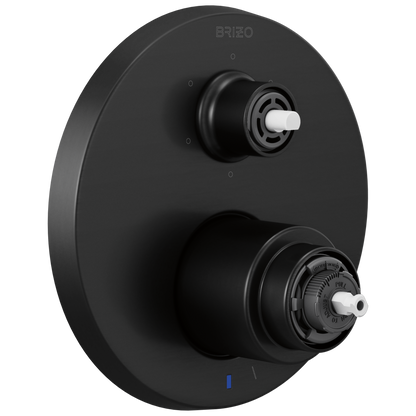 Brizo Pressure Balance Valve With Integrated 6 Function Diverter Trim Less Handles