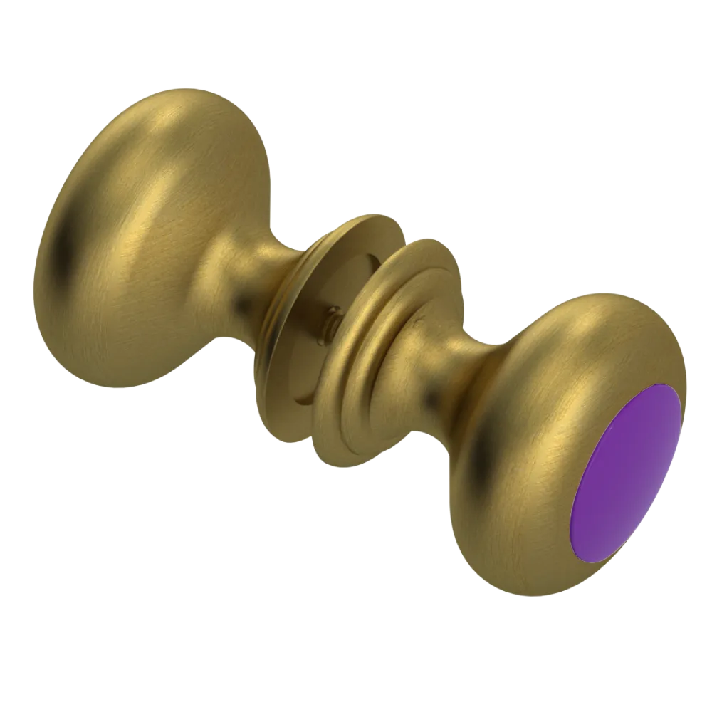 Rubinet Shower Door Knob (set) Antique Brass Matt
