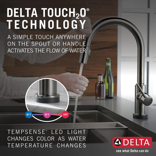 Delta Single Handle Pull-Down Kitchen Faucet with Touch