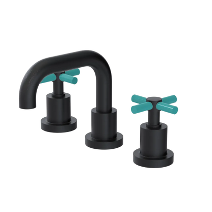 Rubinet Widespread Lav. Set. (less drain) Matt Black