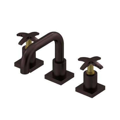 Rubinet Widespread Lav. Set. with Genesis spout (less drain) Oil Rubbed Bronze