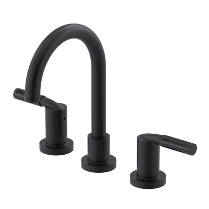 Rubinet Widespread Lav set (less drain) Matt Black