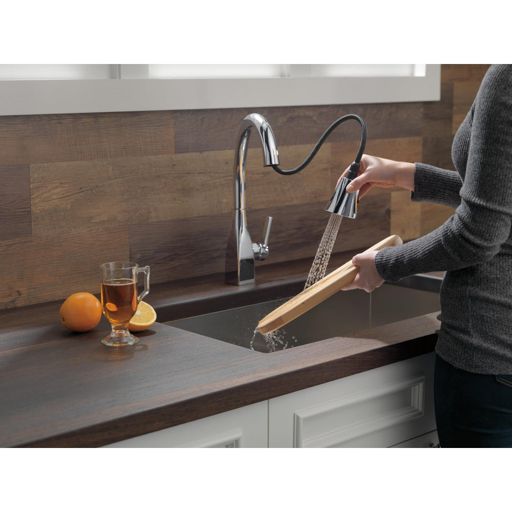 Delta Single Handle Pull-Down Kitchen Faucet with ShieldSpray