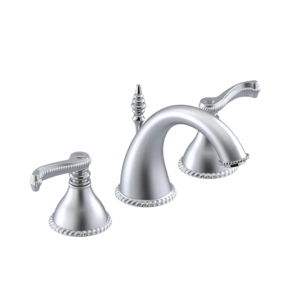 Rubinet Widespread Lav. Set. (less drain) Satin Chrome