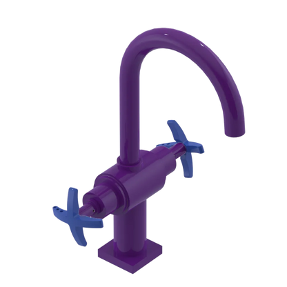 Rubinet Single Hole Dual Handle Lav. Set. (less drain) Purple Haze