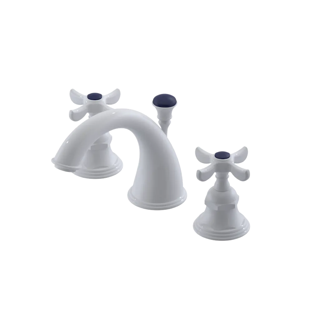 Rubinet Widespread Lav. Set. (less drain) White