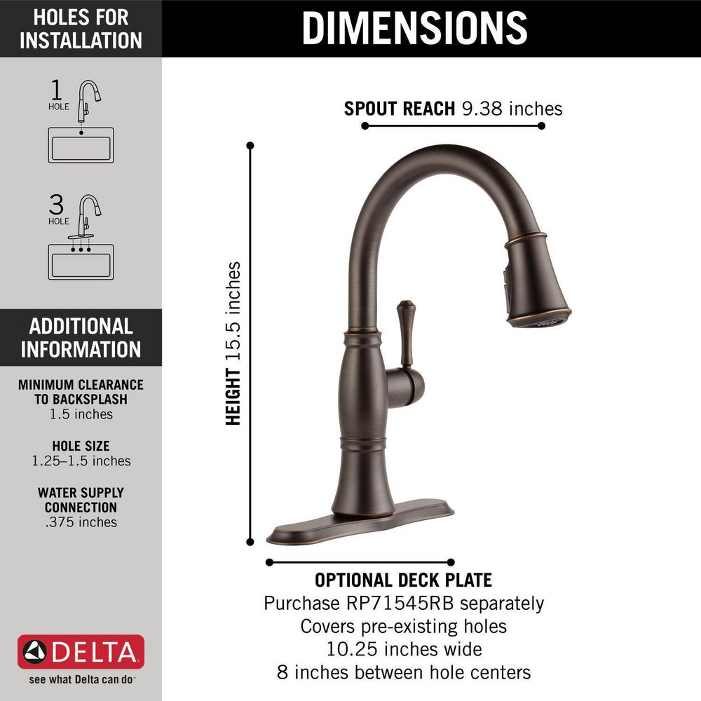 Delta Single Handle Pull-Down Kitchen Faucet with ShieldSpray