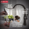 Delta Single Handle Pull-Down Kitchen Faucet with ShieldSpray