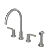 Rubinet Widespread Kitchen Set with Hand Spray Satin Nickel
