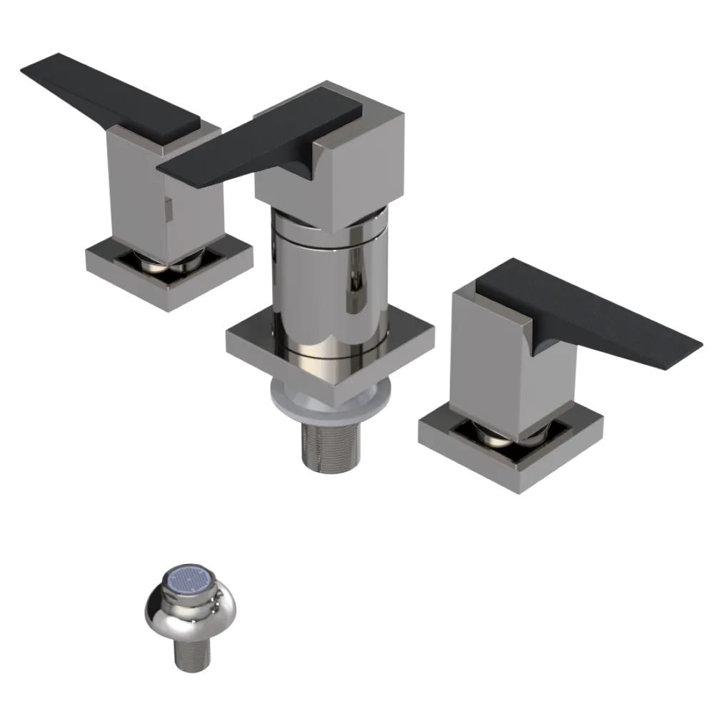 Rubinet Bidet Fitting with Spray, Diverter, and Vacuum Breaker (less drain) Polished Nickel