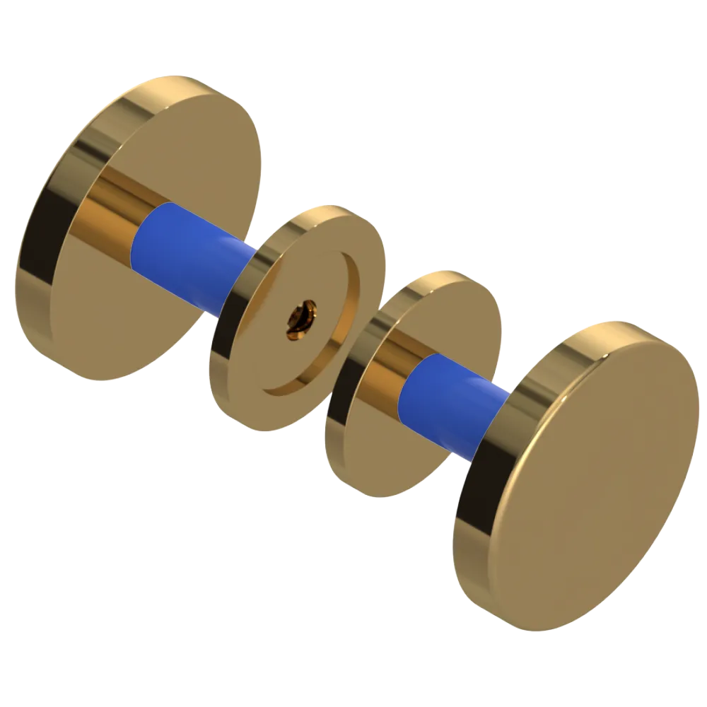 Rubinet Shower Door Knob (set) Gold