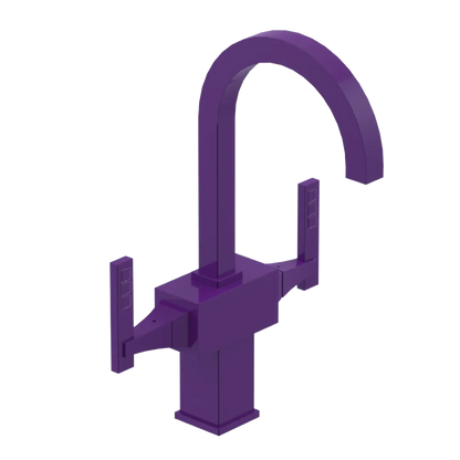 Rubinet Single Hole Dual Handle Lav. Set. (less drain) Purple Haze