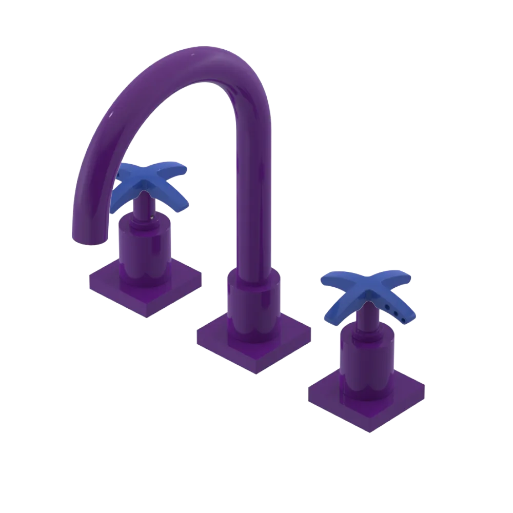 Rubinet Widespread Lav. Set. (less drain) Purple Haze