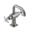 Rubinet Single Hole Dual Handle Lav. Set. with Genesis spout (less drain) Satin Nickel
