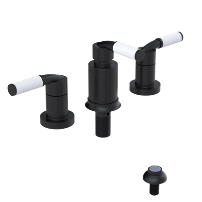 Rubinet Bidet Fitting with Spray, Diverter, and Vacum Breaker (Less Drain) Matt Black
