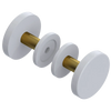 Rubinet Shower Door Knob (set) White