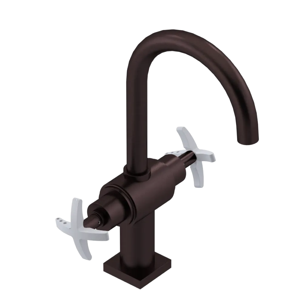 Rubinet Single Hole Dual Handle Lav. Set. (less drain) Oil Rubbed Bronze