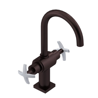 Rubinet Single Hole Dual Handle Lav. Set. (less drain) Oil Rubbed Bronze