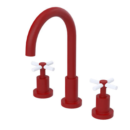 Rubinet Widespread Kitchen Set with LaSalle Spout Maroon
