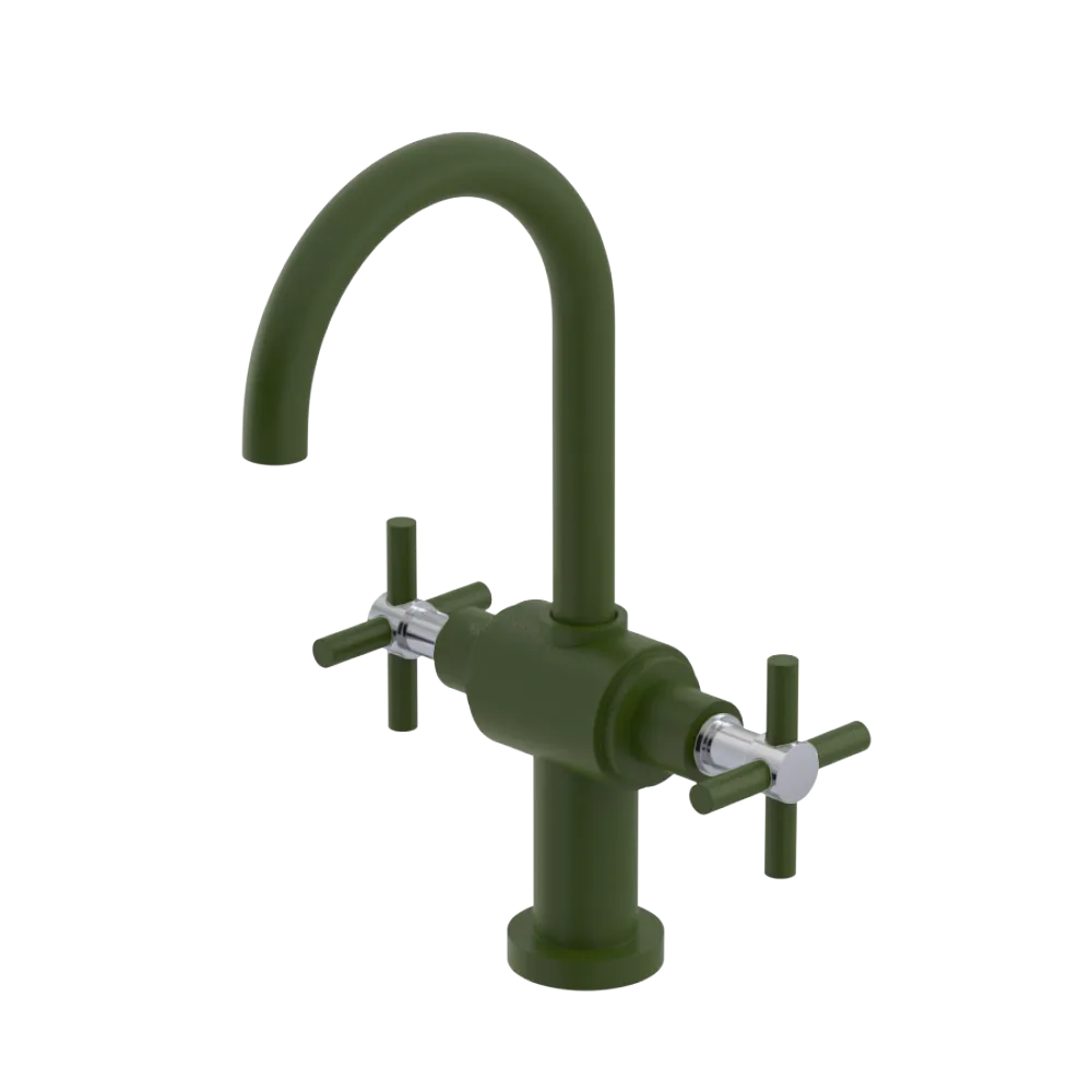 Rubinet Single Hole Dual Handle Lav. Set with LaSalle Spout (less drain) Green Envy