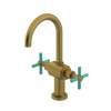 Rubinet Single Hole Dual Handle Lav. Set with LaSalle Spout (less drain) Antique Brass Matt