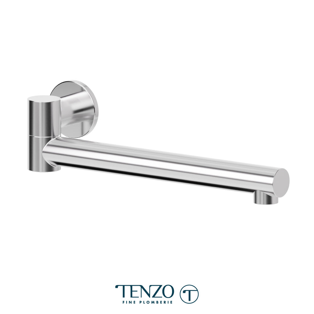 Wall mount swivel spout 30cm [12in] brass